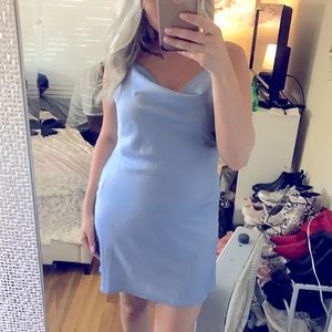 Baby blue slip dress